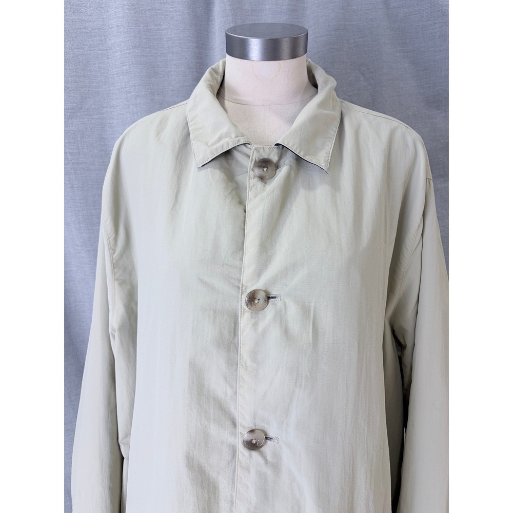 Eddie Bauer XLT Khaki Lightweight Car Coat Field Jacket Fall Autumn Tall XL